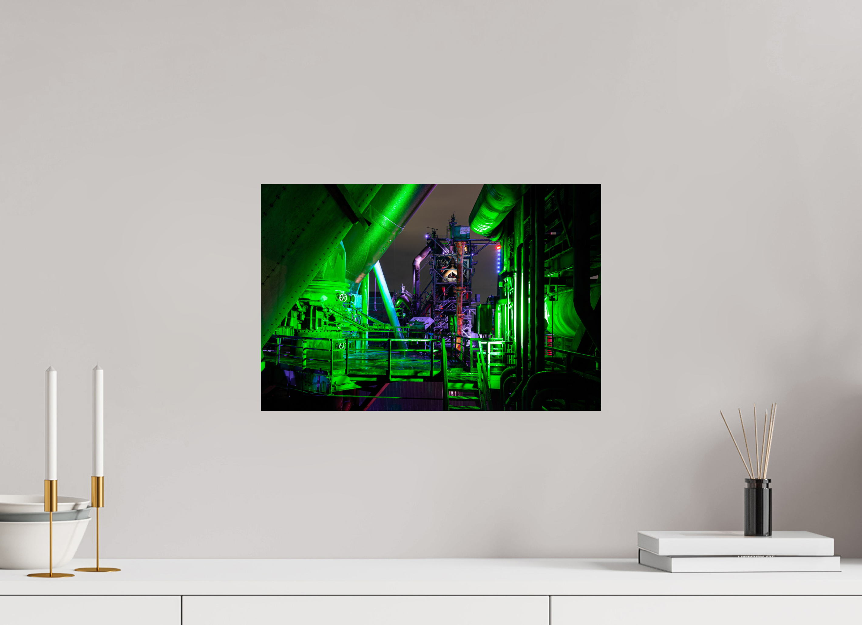 45 x 30 cm, Photo Print On Fuji Crystal DP II Blick auf dem Hochofen 5 im Landschaftspark Duisburg