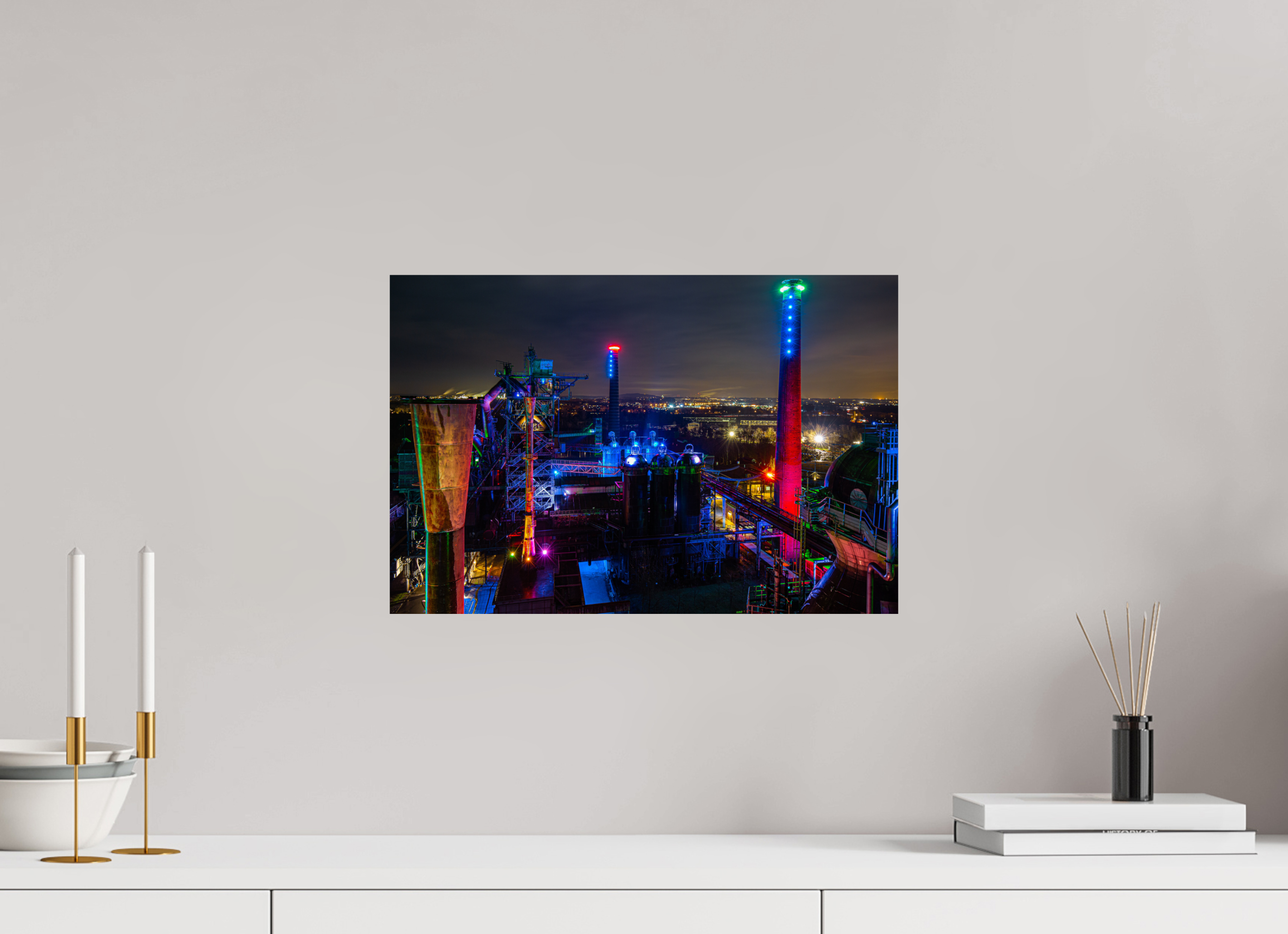 45 x 30 cm, Photo Print On Fuji Crystal DP II Landschaftspark Duisburg von oben