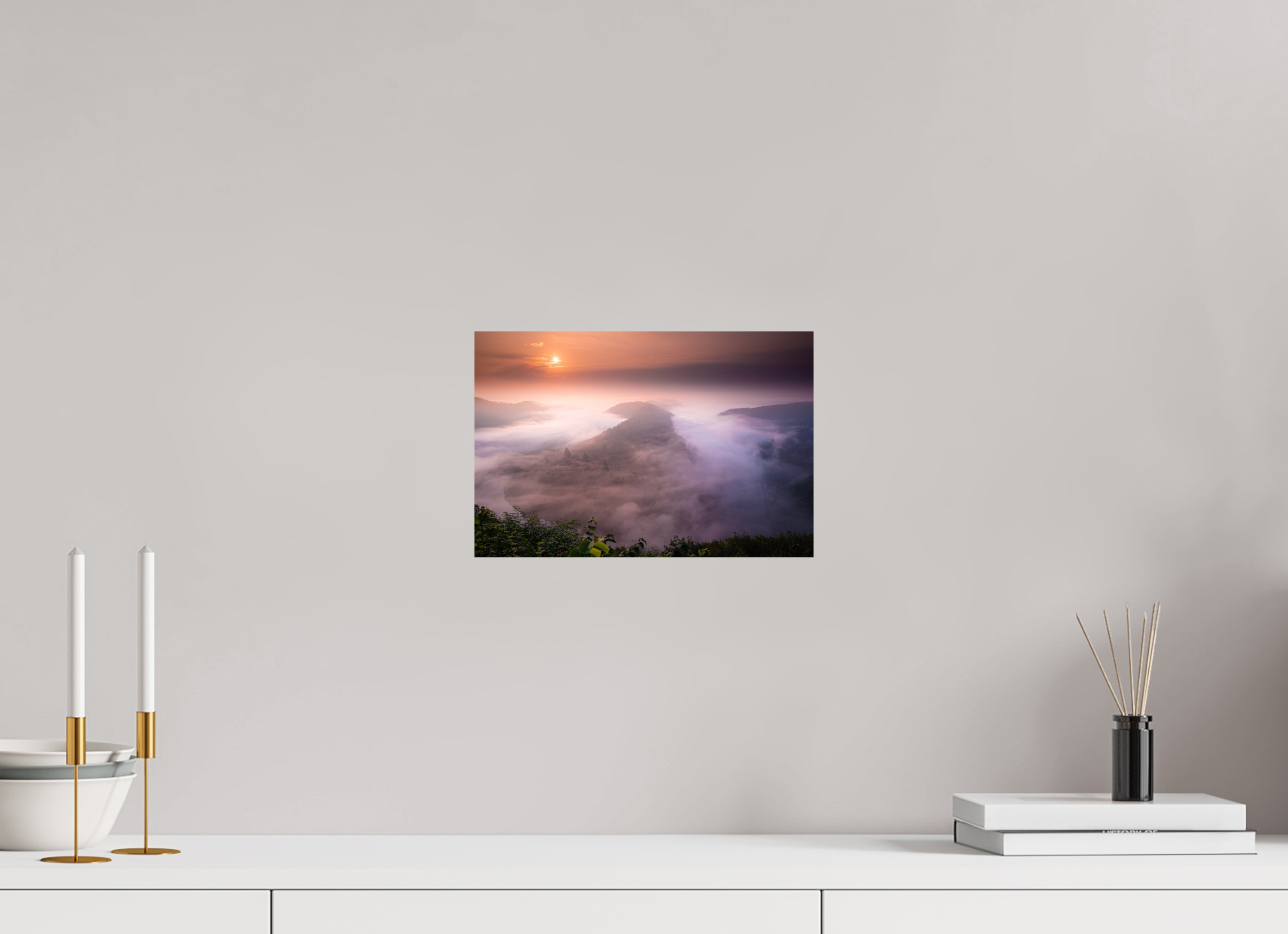 30 x 20 cm, Photo Print On Fuji Crystal DP II Die Saarschleife zur goldenen Stunde