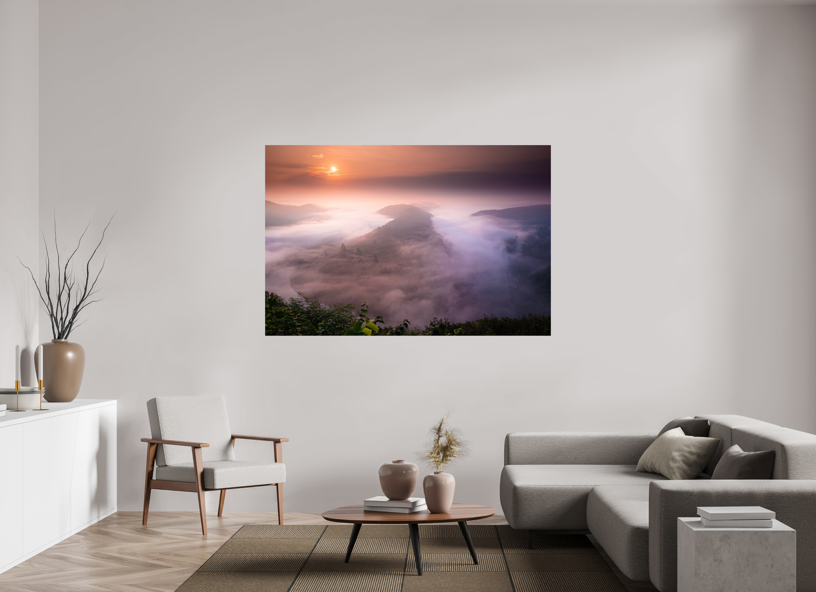 180 x 120 cm, Photo Print On Fuji Crystal DP II Die Saarschleife zur goldenen Stunde