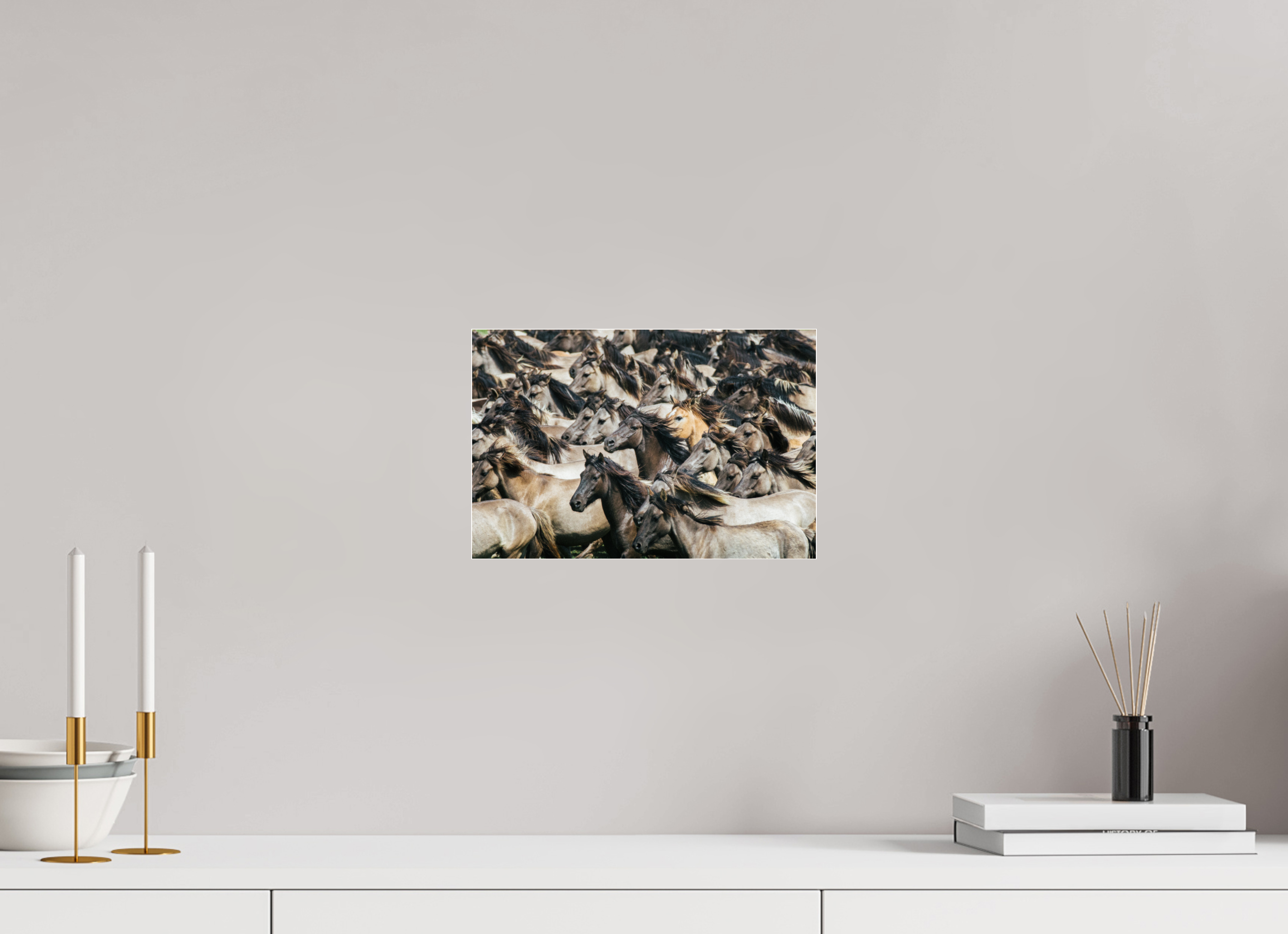 30 x 20 cm, Acrylglas 4 mm glänzend Wildpferde
