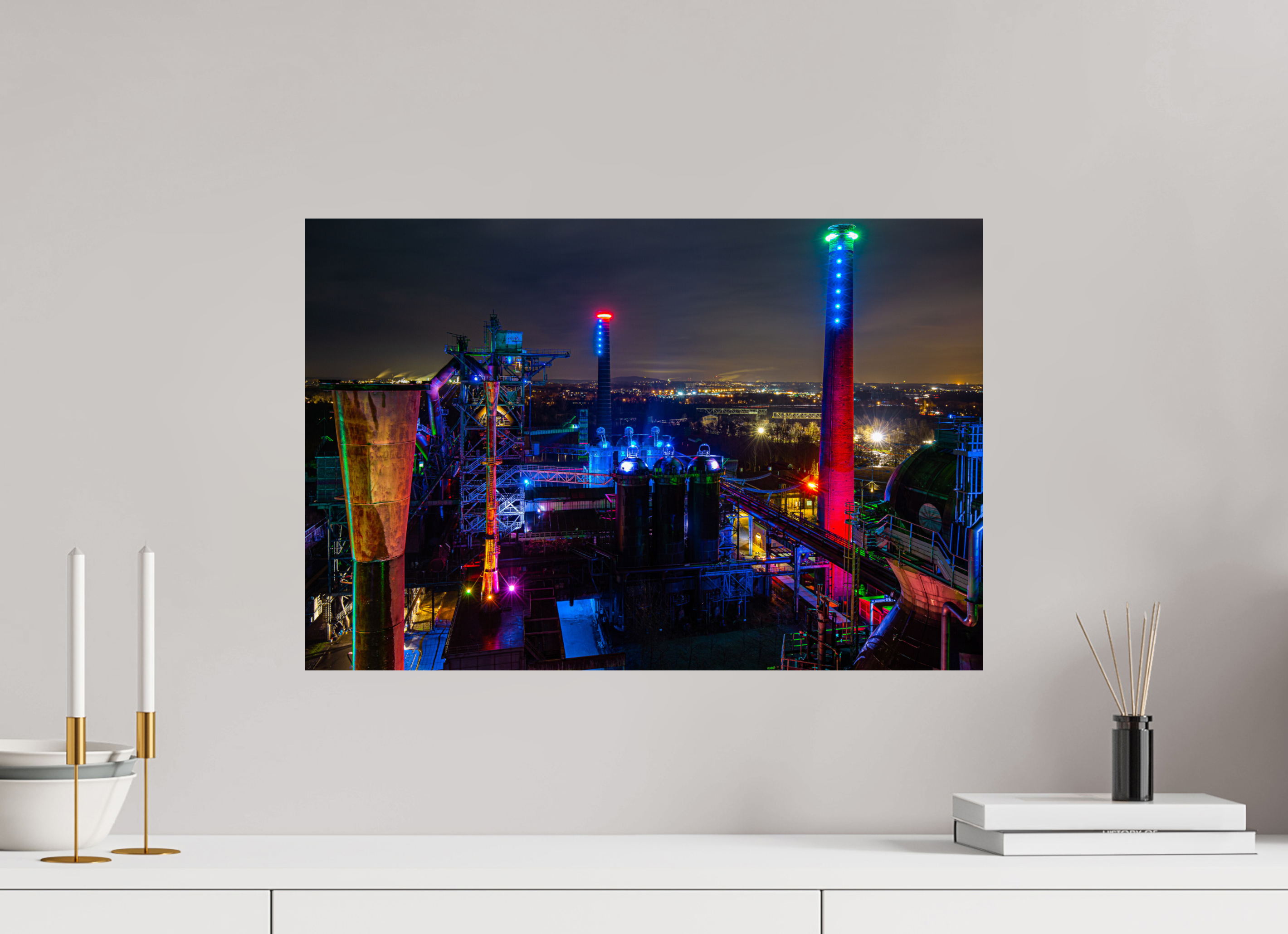 60 x 40 cm, Photo Print On Fuji Crystal DP II Landschaftspark Duisburg von oben