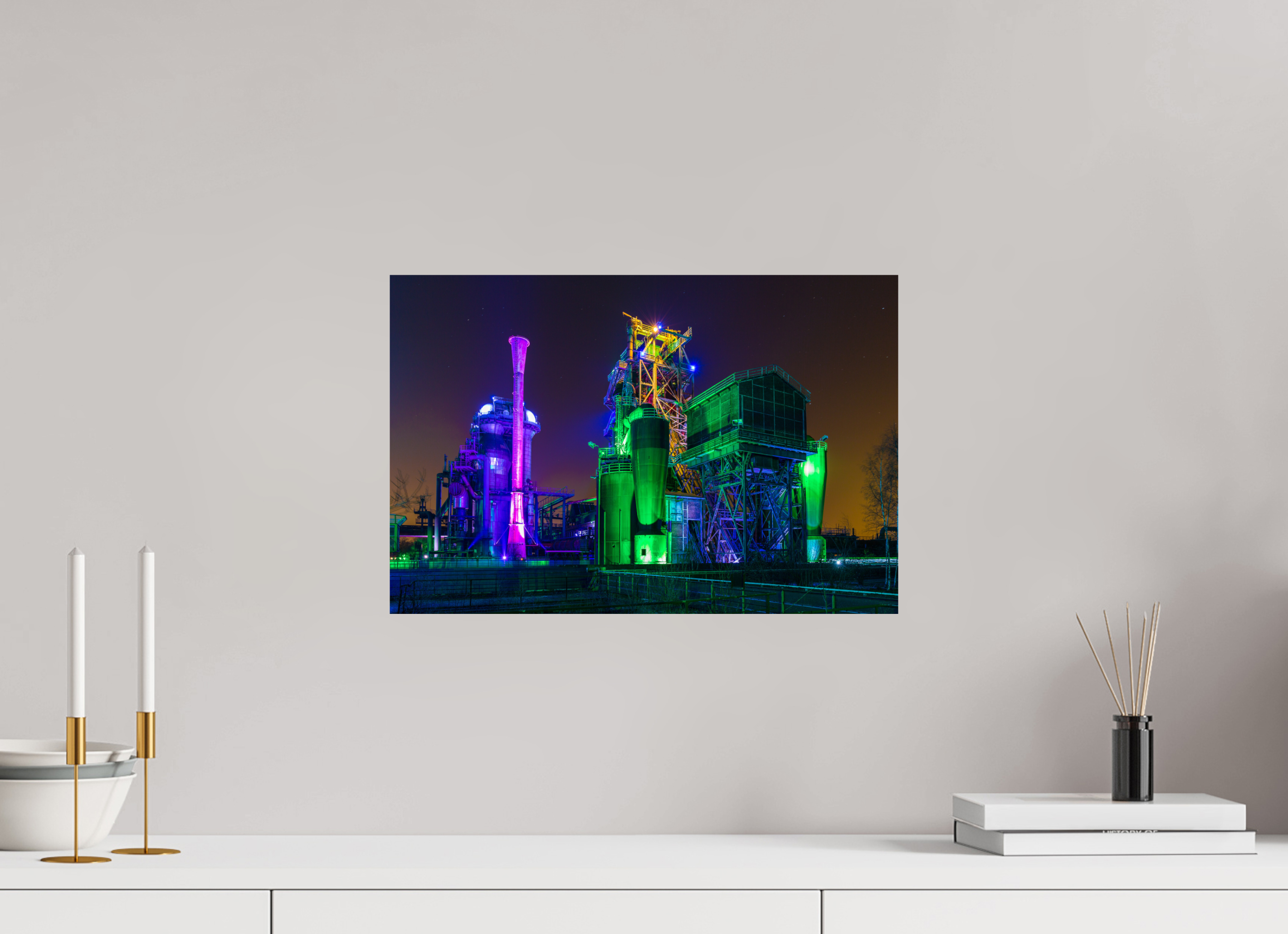 45 x 30 cm, Photo Print On Fuji Crystal DP II Illuminierter Landschaftspark Duisburg