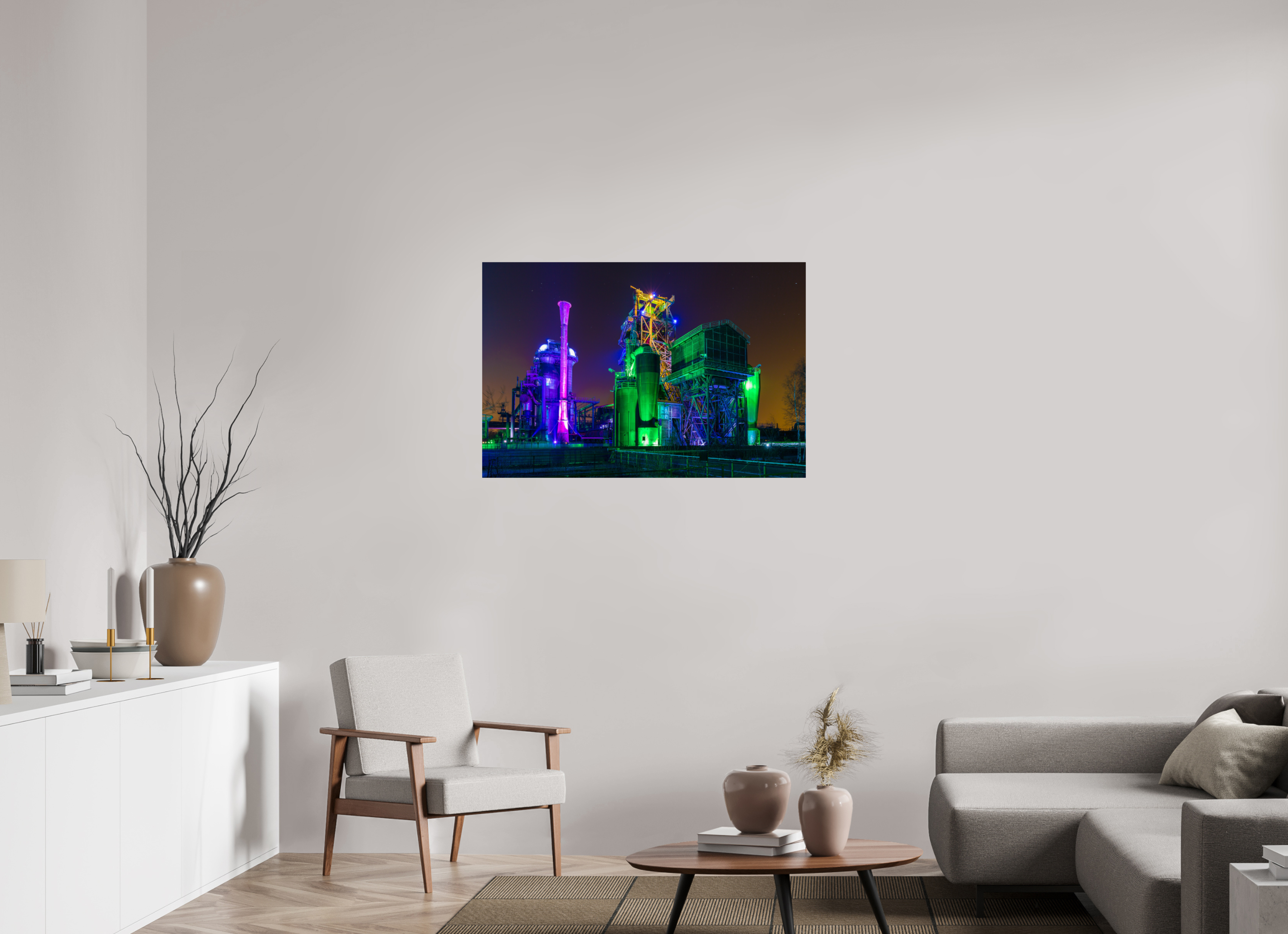 105 x 70 cm, Photo Print On Fuji Crystal DP II Illuminierter Landschaftspark Duisburg