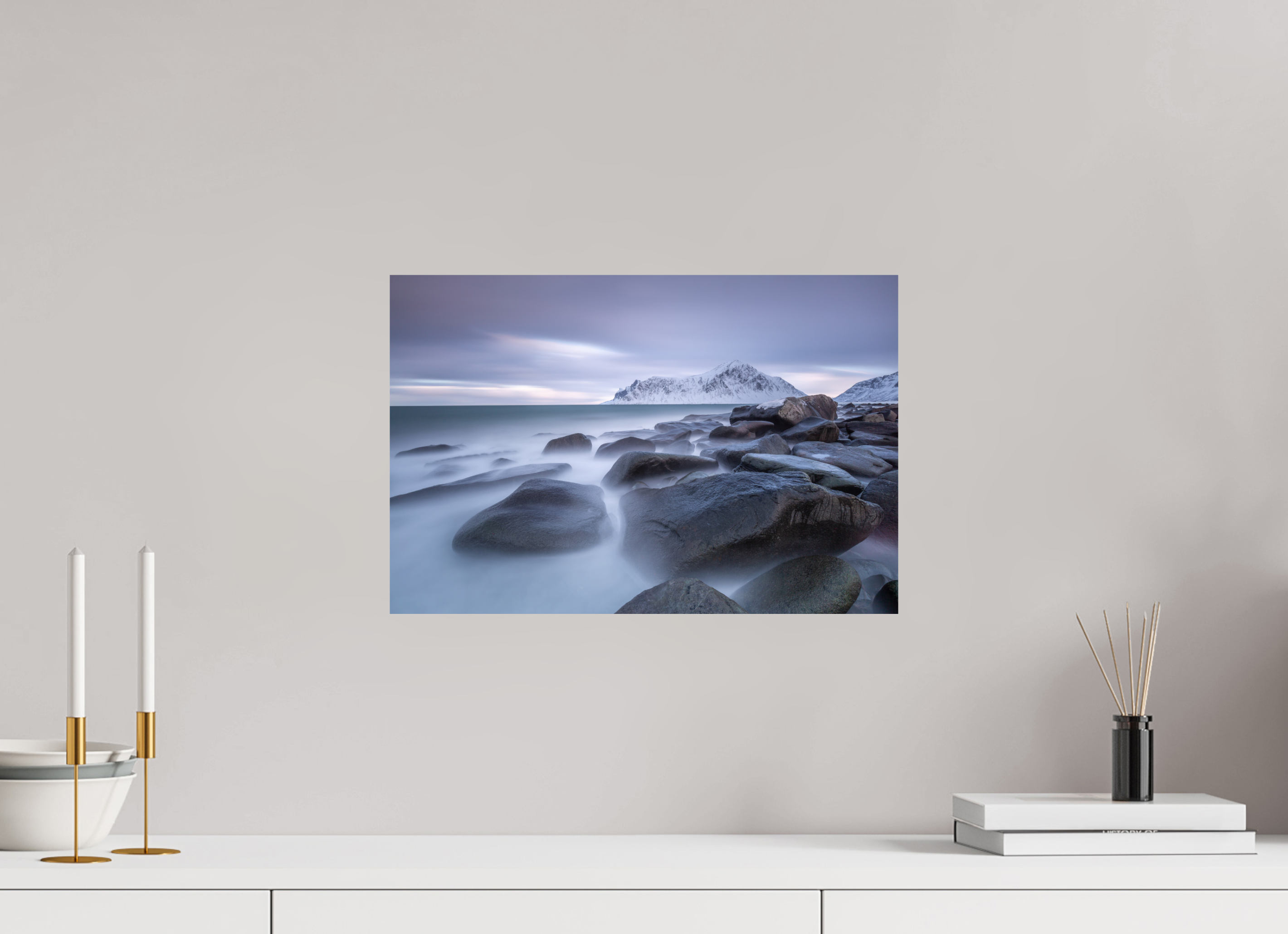 45 x 30 cm, Photo Print On Fuji Crystal DP II Nordische Stille im sanften Morgenlicht