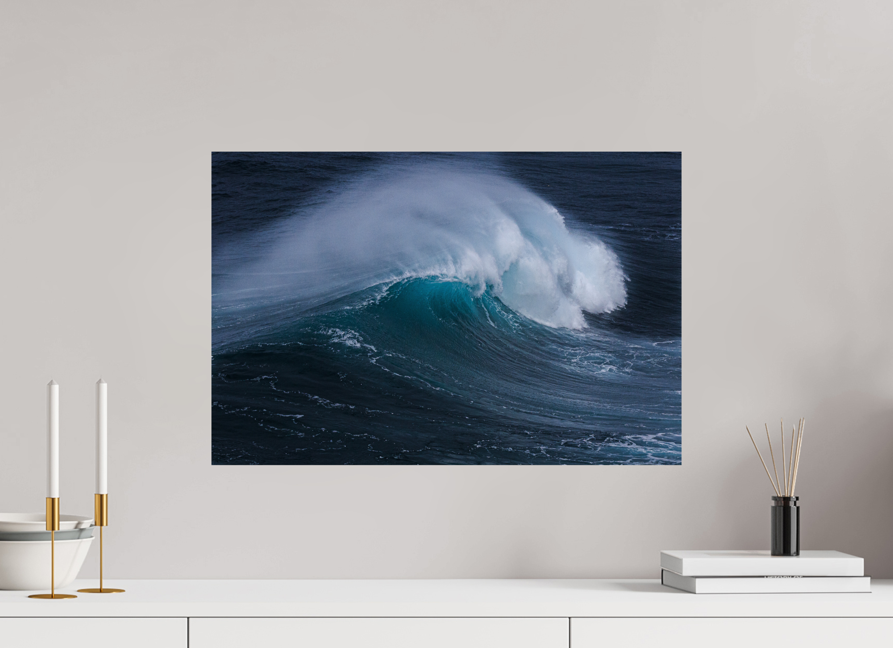 60 x 40 cm, Photo Print On Fuji Crystal DP II Die Farbe des Meeres | Spektakuläre Wellen-Fotografie