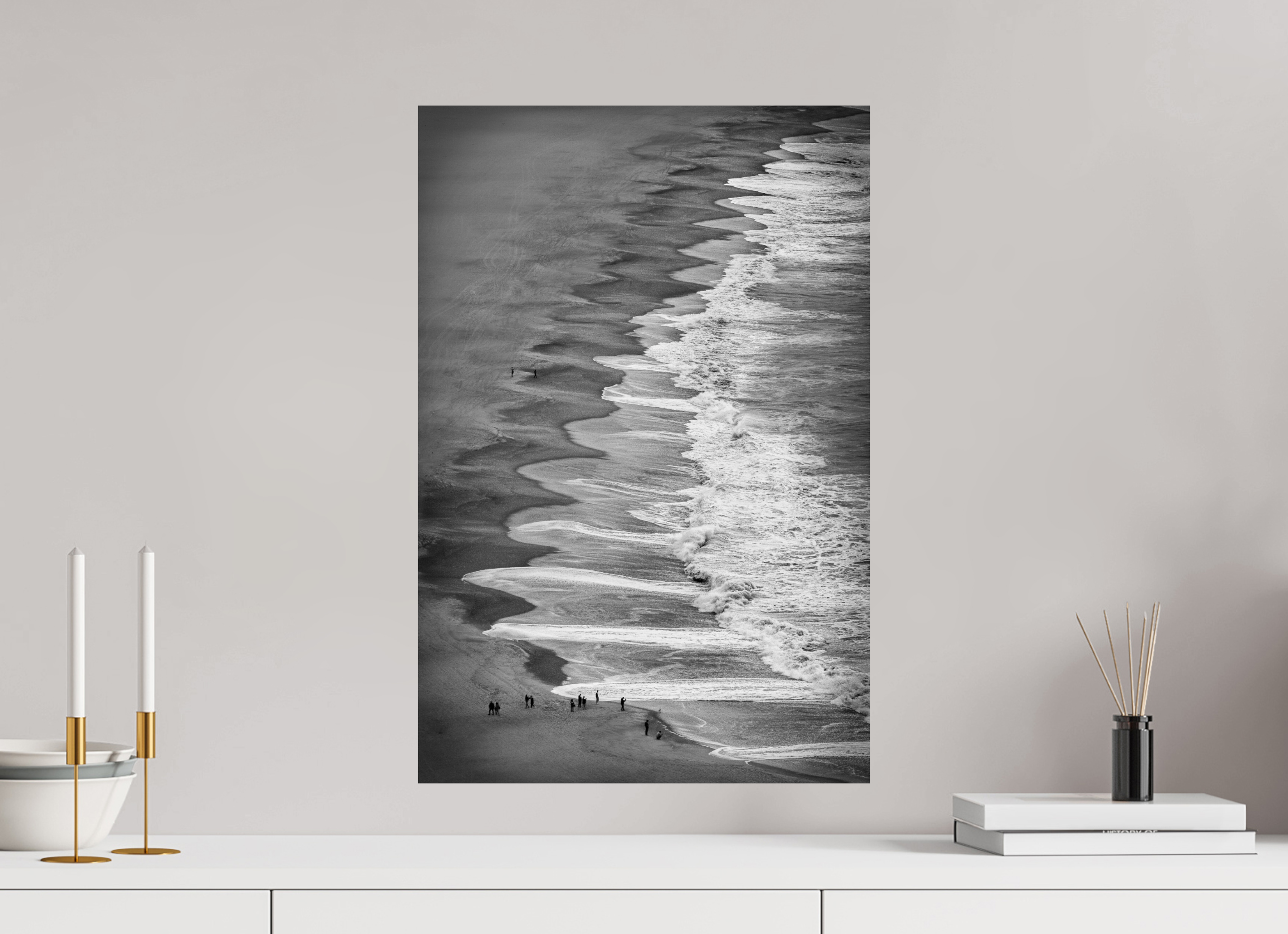 40 x 60 cm, Photo Print On Fuji Crystal DP II Beachlife – Natürliche Linien & Wellen-Kunst