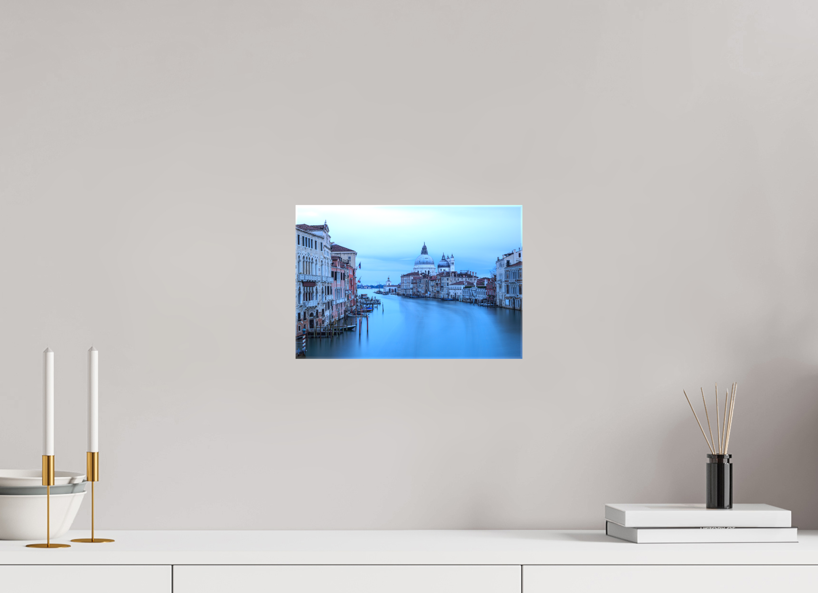 30 x 20 cm, Foto Leinwand glänzend Venedig am Morgen: Der Blick von der Accademia Brücke