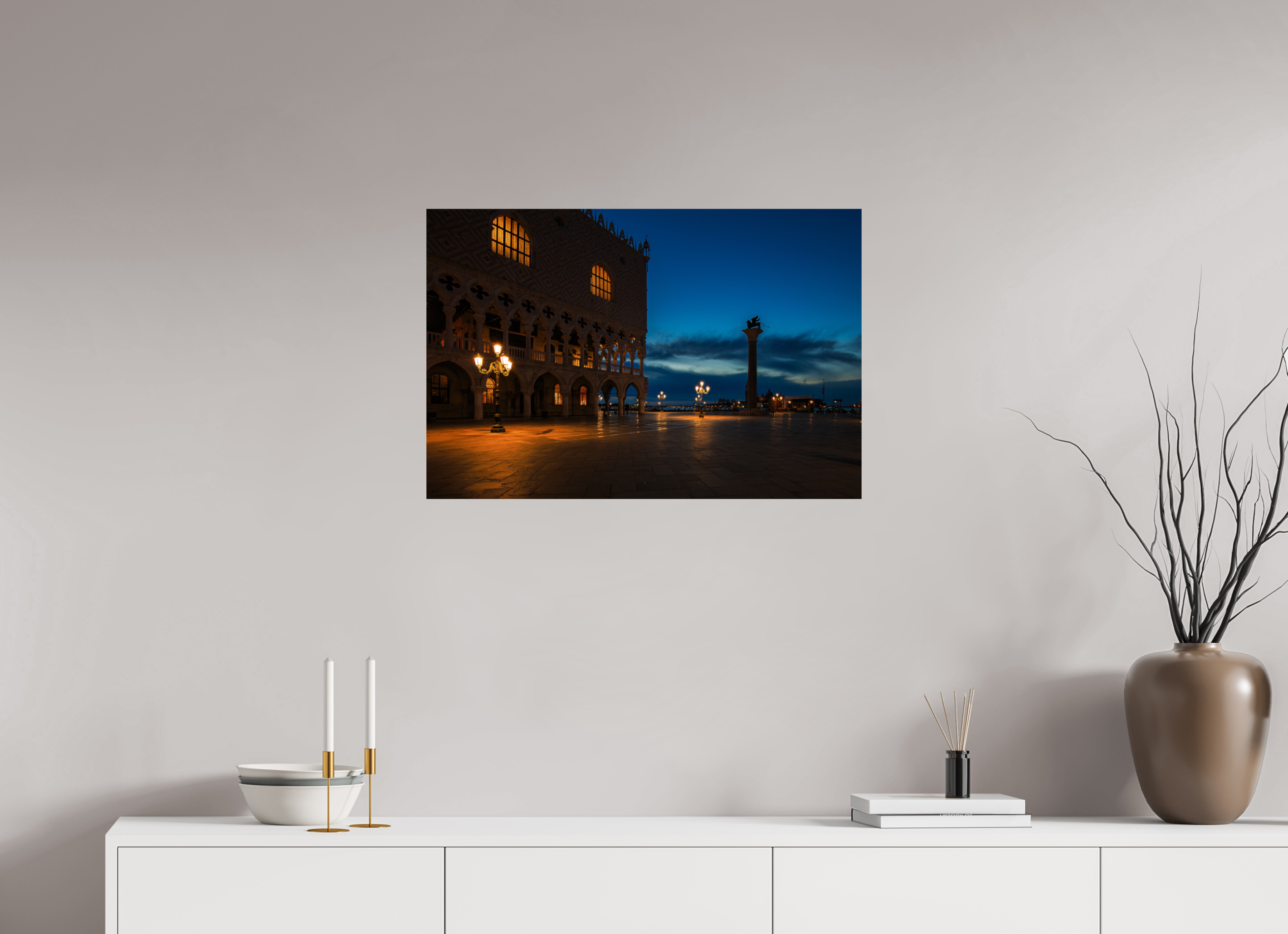 75 x 50 cm, Photo Print On Fuji Crystal DP II Dogenpalast bei Sonnenaufgang in Venedig