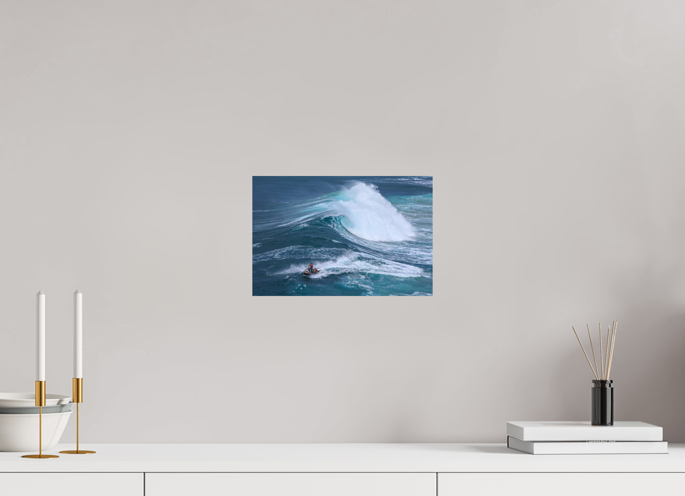 30 x 20 cm, Photo Print On Fuji Crystal DP II Fotoabzug & Leinwand Nazaré: Rettung aus den Big Waves