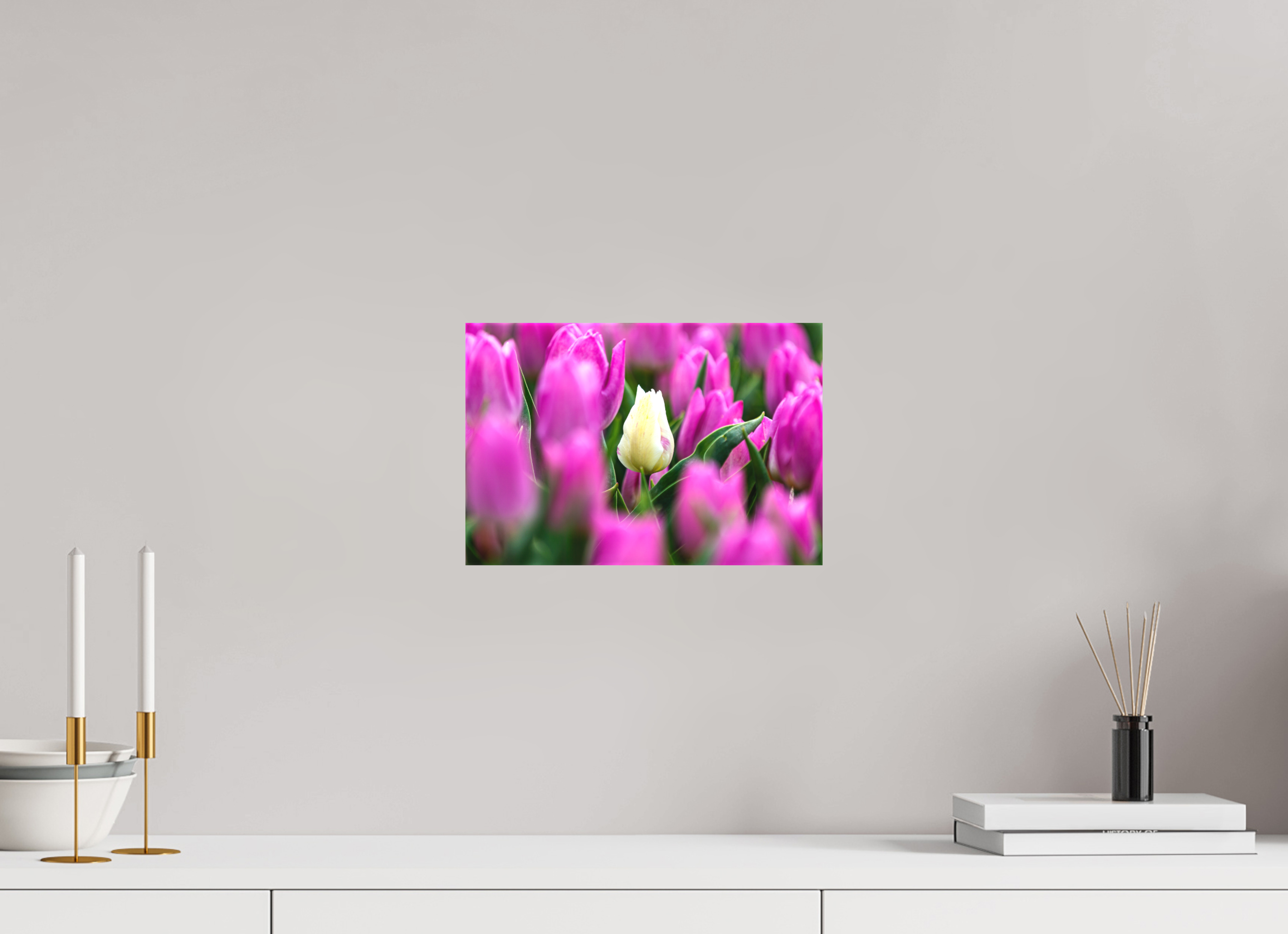 30 x 20 cm, Foto-Leinwand matt Der helle Moment in Violett