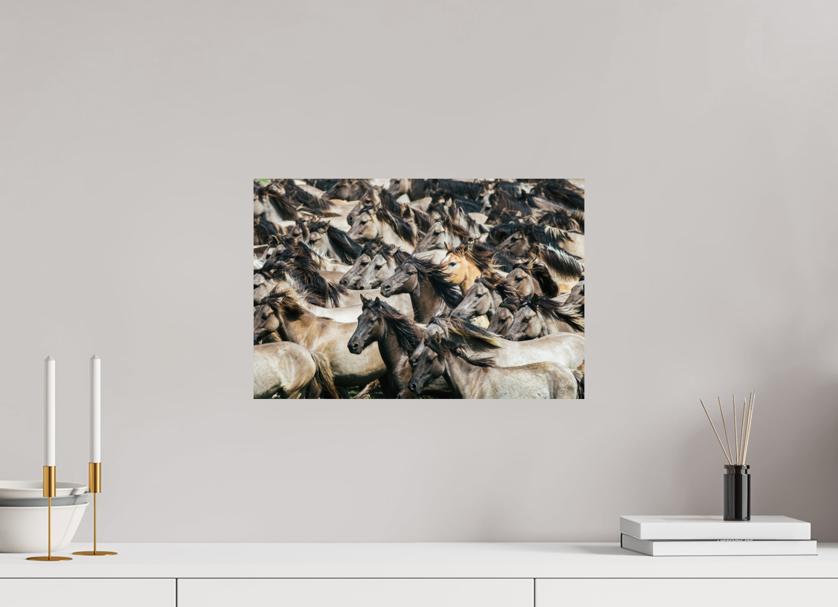 45 x 30 cm, Photo Print On Fuji Crystal DP II Wildpferde
