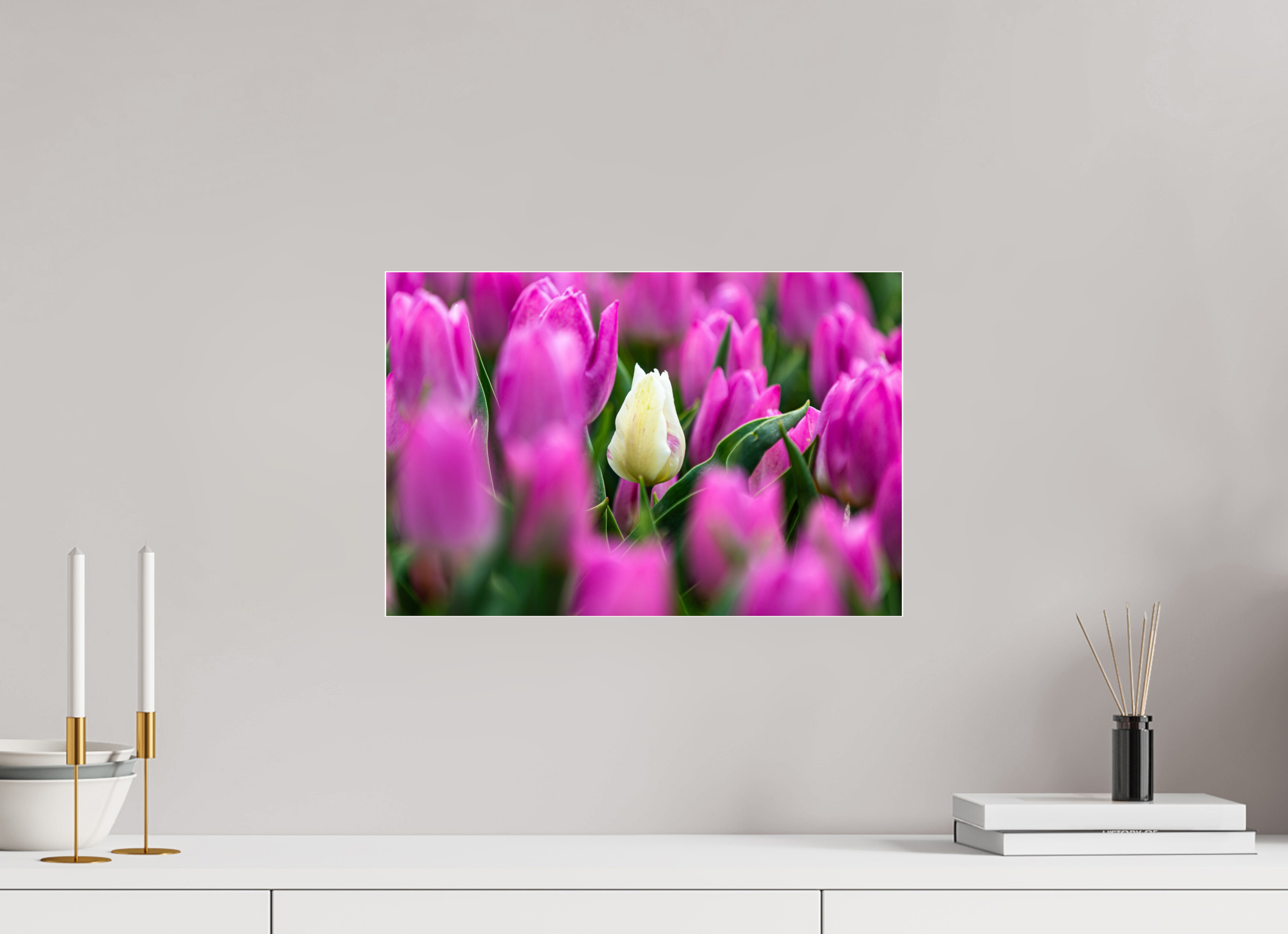 45 x 30 cm, Foto-Abzug Acrylglas 4 mm glänzend Der helle Moment in Violett