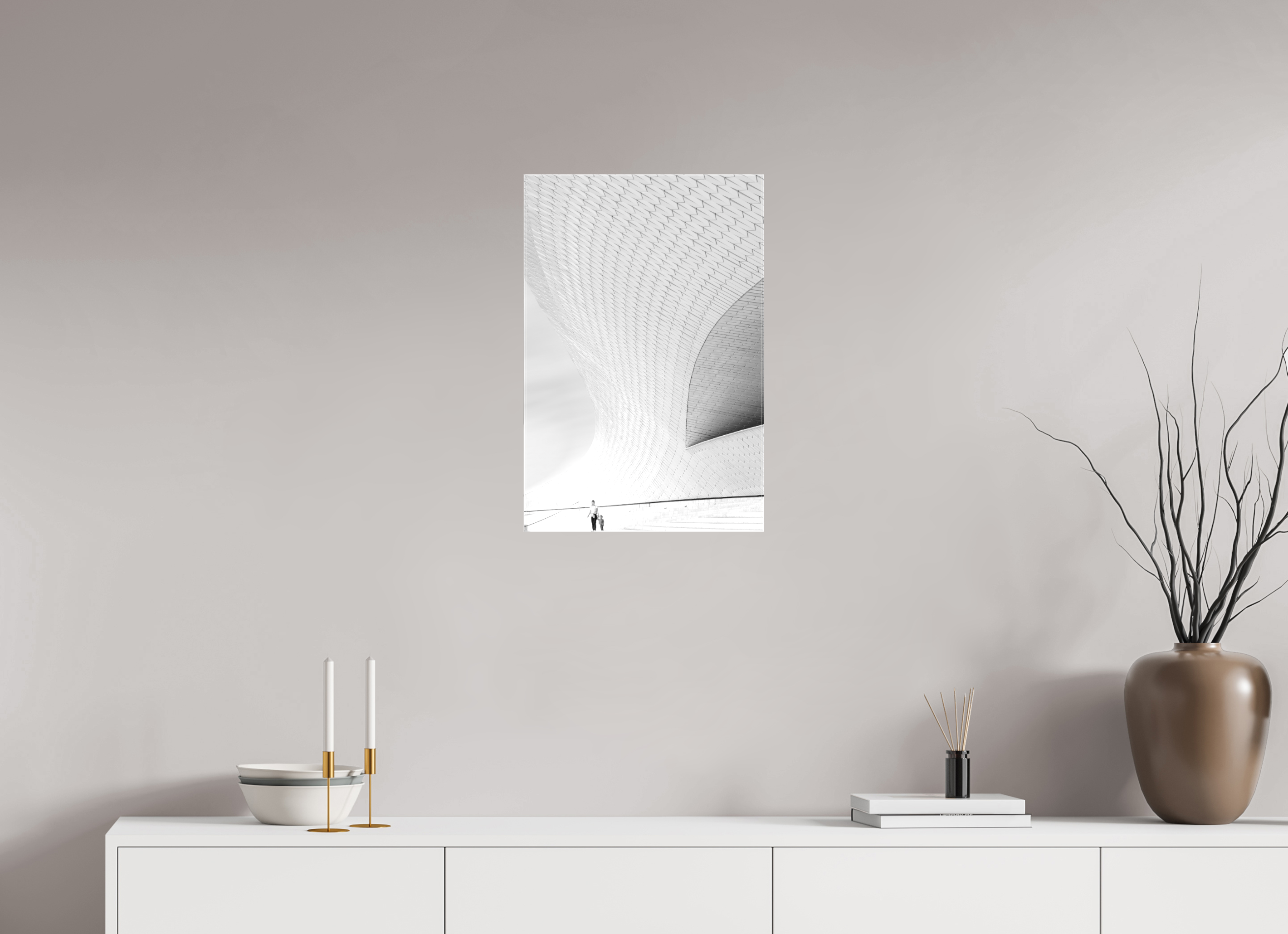 40 x 60 cm, Foto-Leinwand matt Street-Fotografie MAAT Museum – S/W Kunst online kaufen