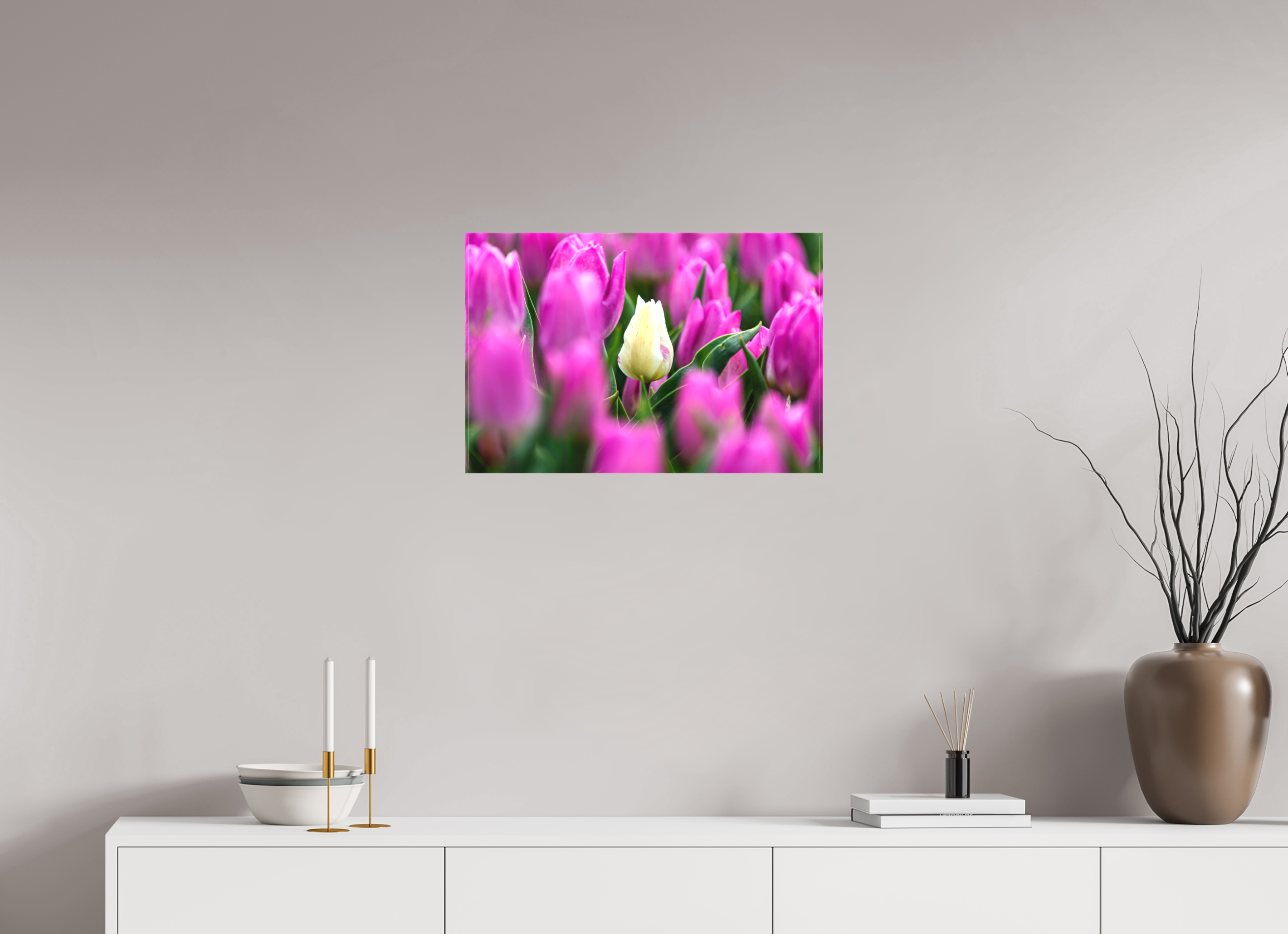 60 x 40 cm, Foto-Leinwand matt Der helle Moment in Violett