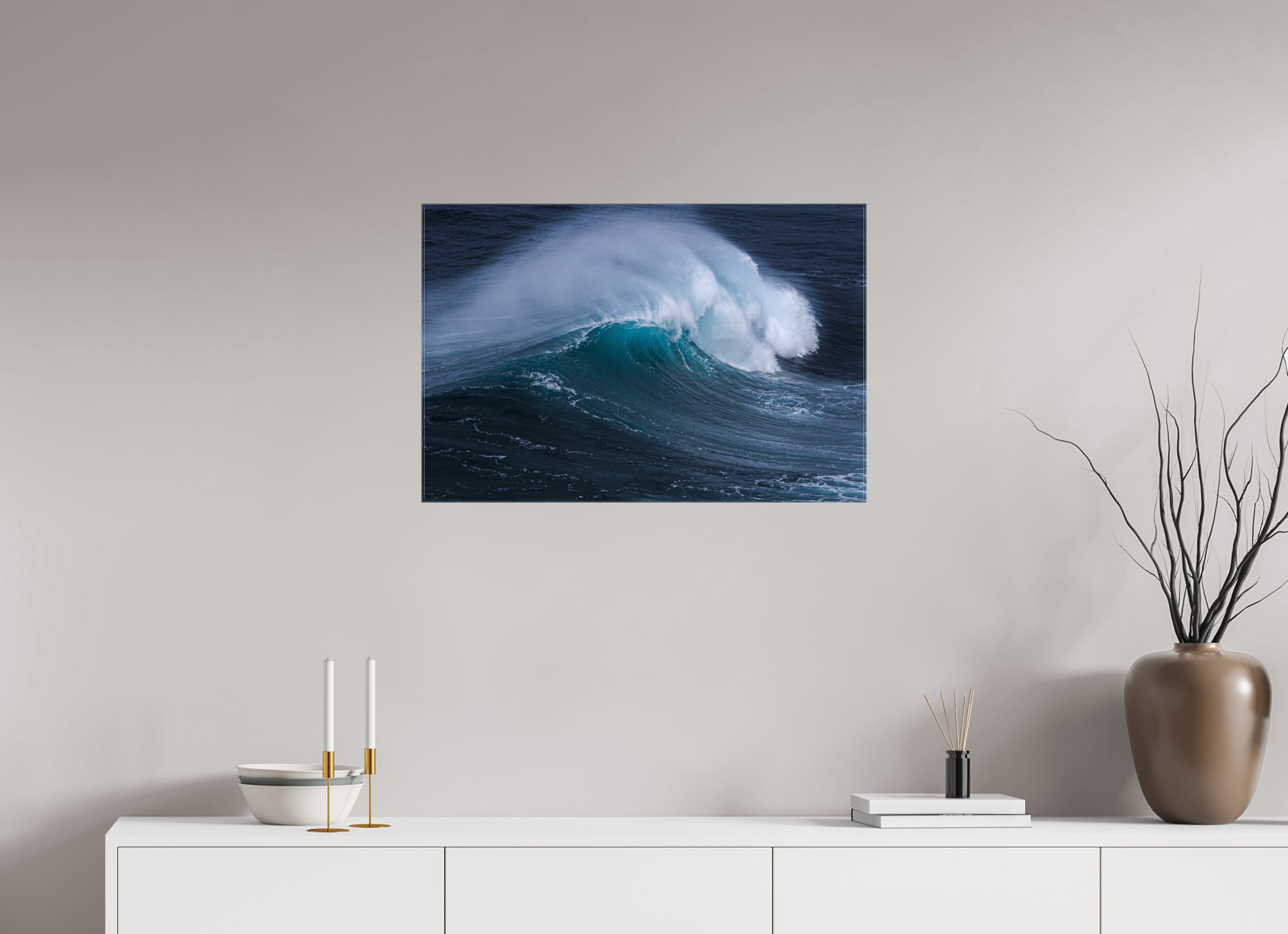 75 x 50 cm, Foto Leinwand glänzend Die Farbe des Meeres | Spektakuläre Wellen-Fotografie