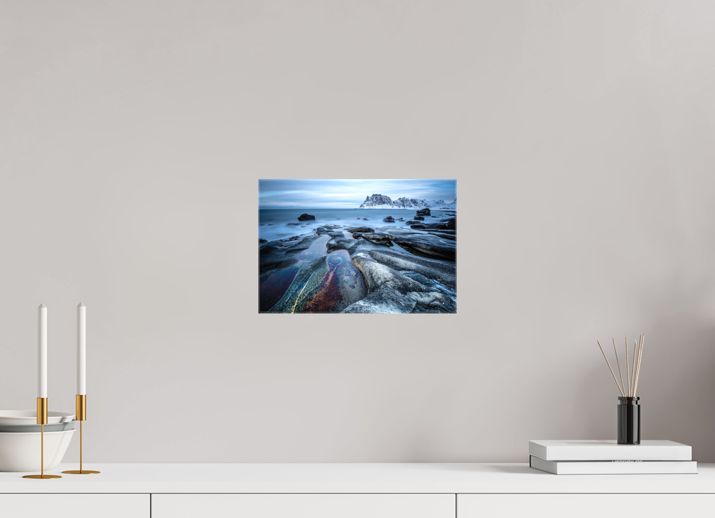 30 x 20 cm, Foto Leinwand glänzend Das Auge von Uttakleiv