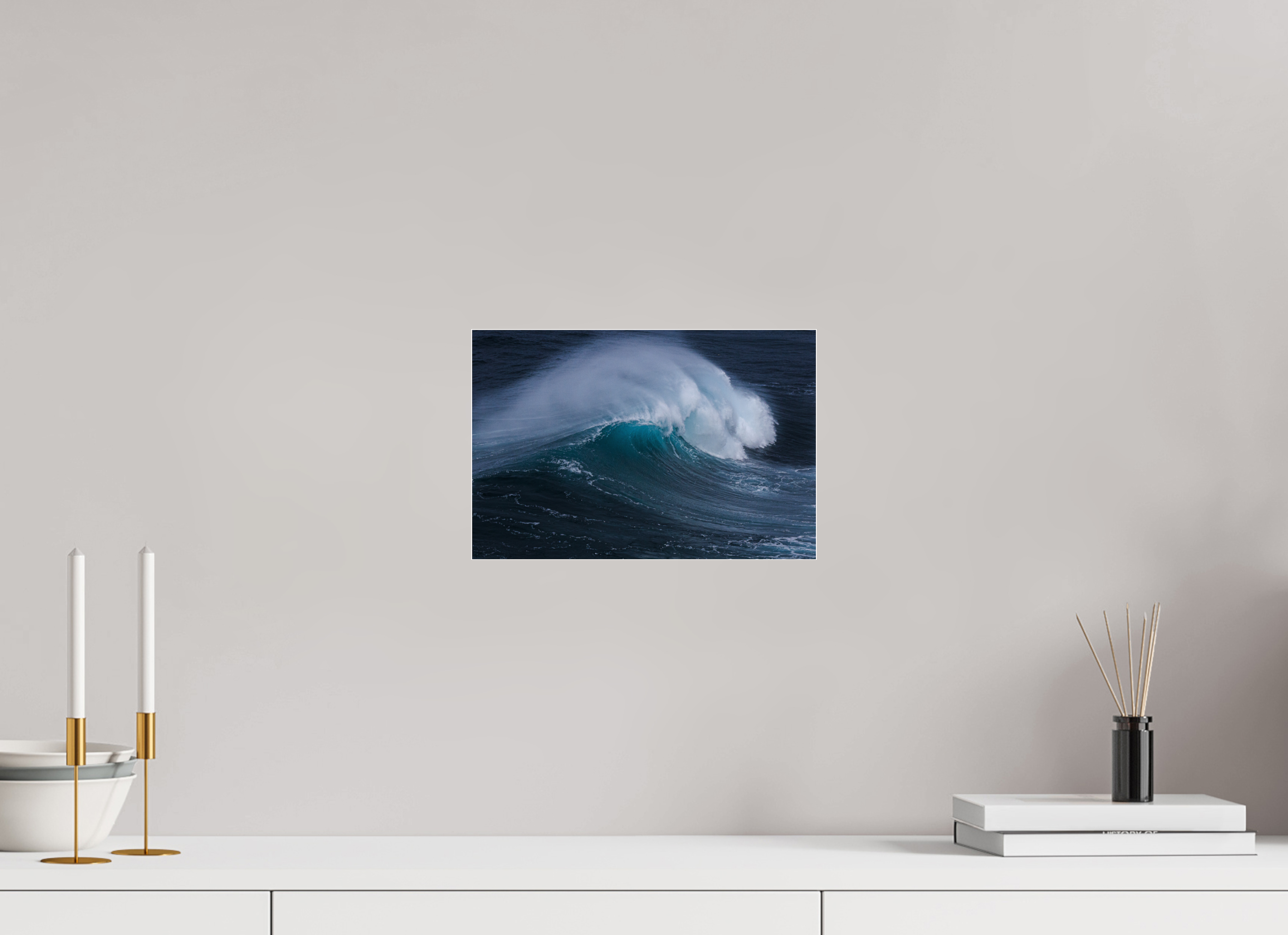 30 x 20 cm, Foto-Abzug Acrylglas 4 mm glänzend Die Farbe des Meeres | Spektakuläre Wellen-Fotografie