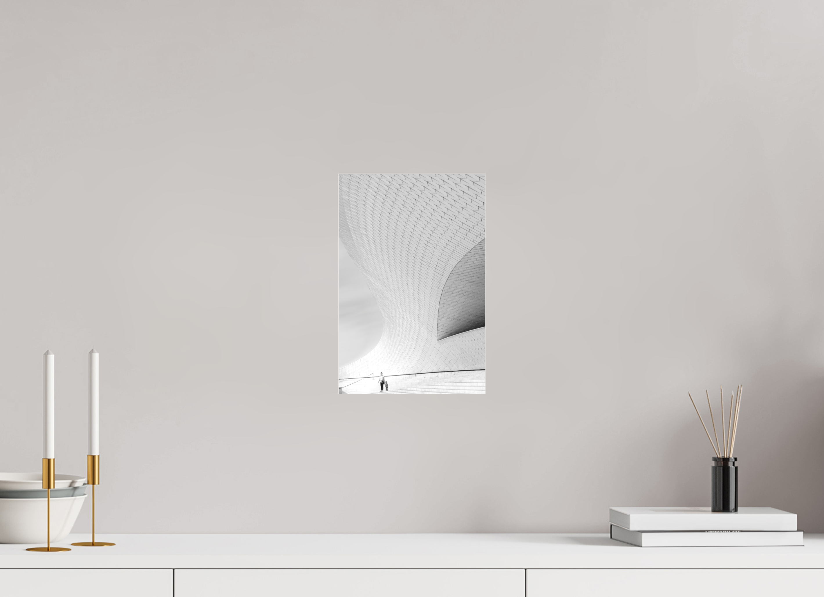 20 x 30 cm, Foto-Abzug hinter Acrylglas 3 mm matt Street-Fotografie MAAT Museum – S/W Kunst online kaufen