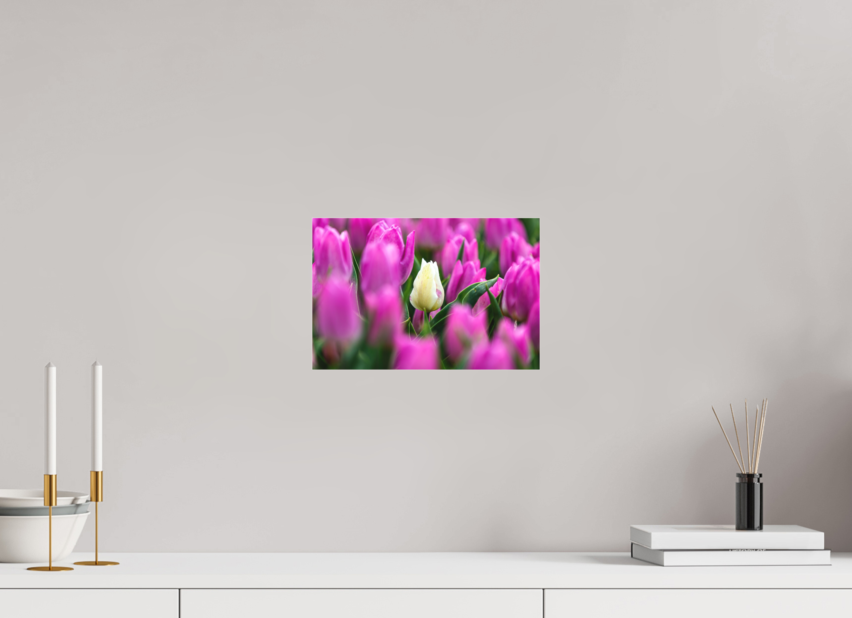 30 x 20 cm, Foto-Abzug hinter Acrylglas 3 mm matt Der helle Moment in Violett