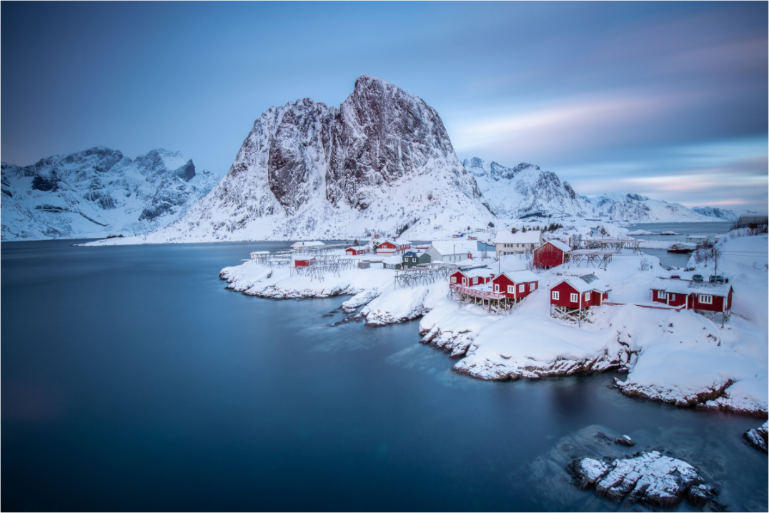 Main image Hamnøy - Fischerdorf auf den Lofoten im Winter