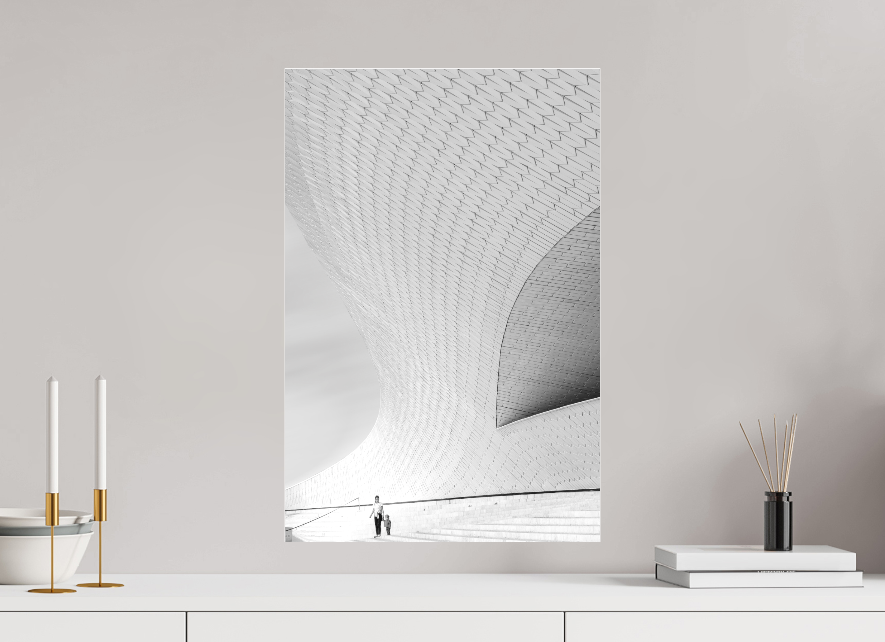 40 x 60 cm, Foto-Abzug hinter Acrylglas 3 mm matt Street-Fotografie MAAT Museum – S/W Kunst online kaufen