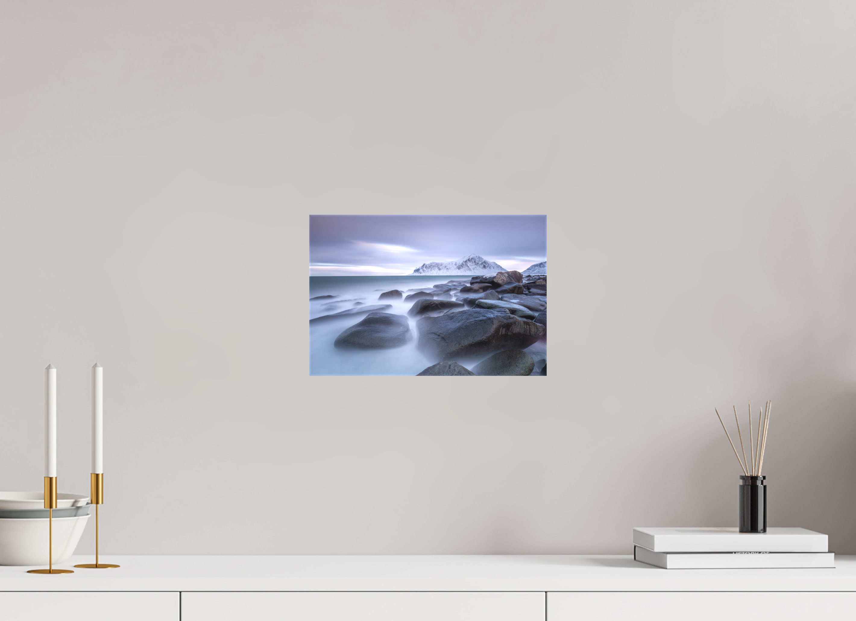 30 x 20 cm, Foto-Leinwand matt Nordische Stille im sanften Morgenlicht