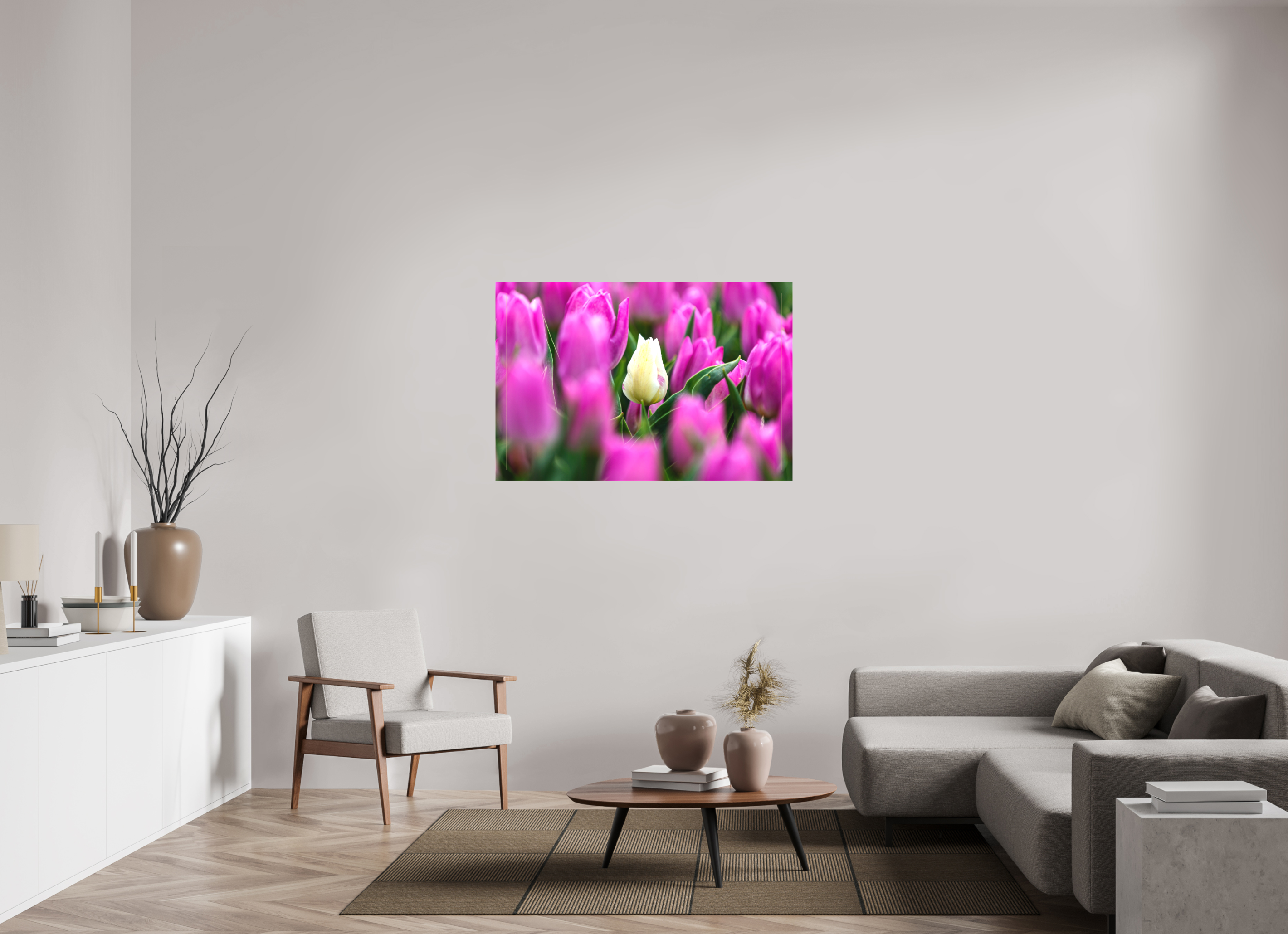 120 x 80 cm, Foto-Leinwand matt Der helle Moment in Violett