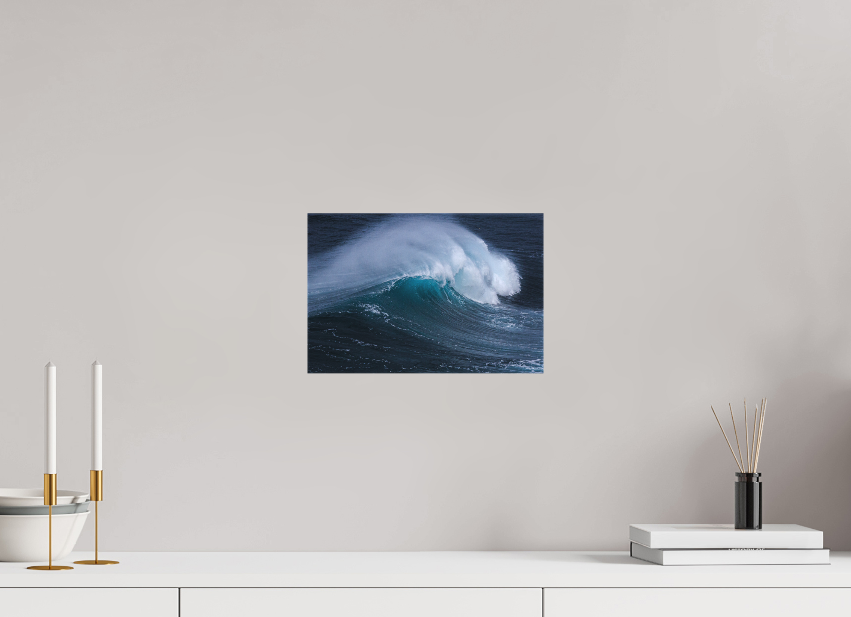 30 x 20 cm, Foto-Leinwand matt Die Farbe des Meeres | Spektakuläre Wellen-Fotografie