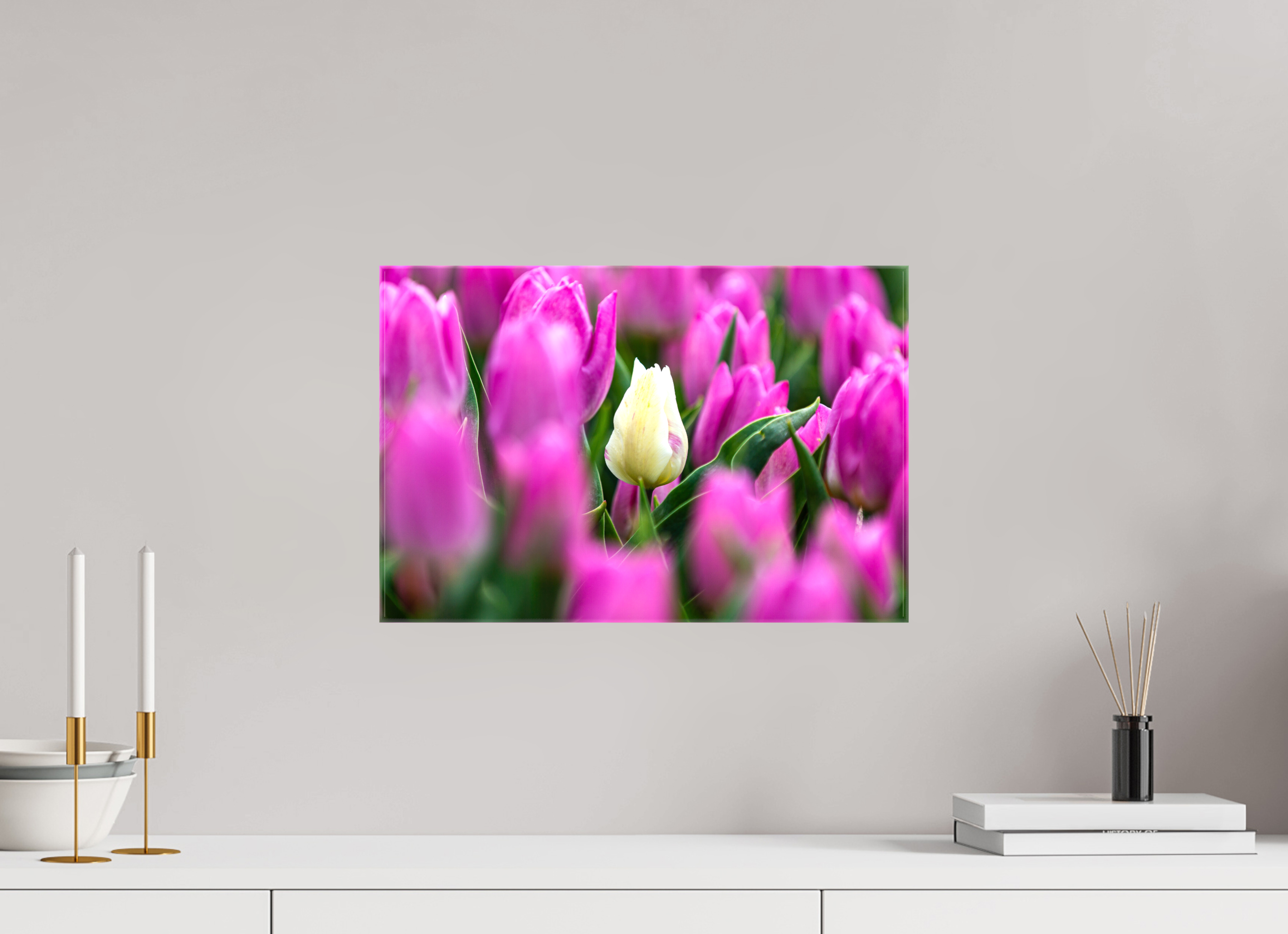 45 x 30 cm, Foto Leinwand glänzend Der helle Moment in Violett