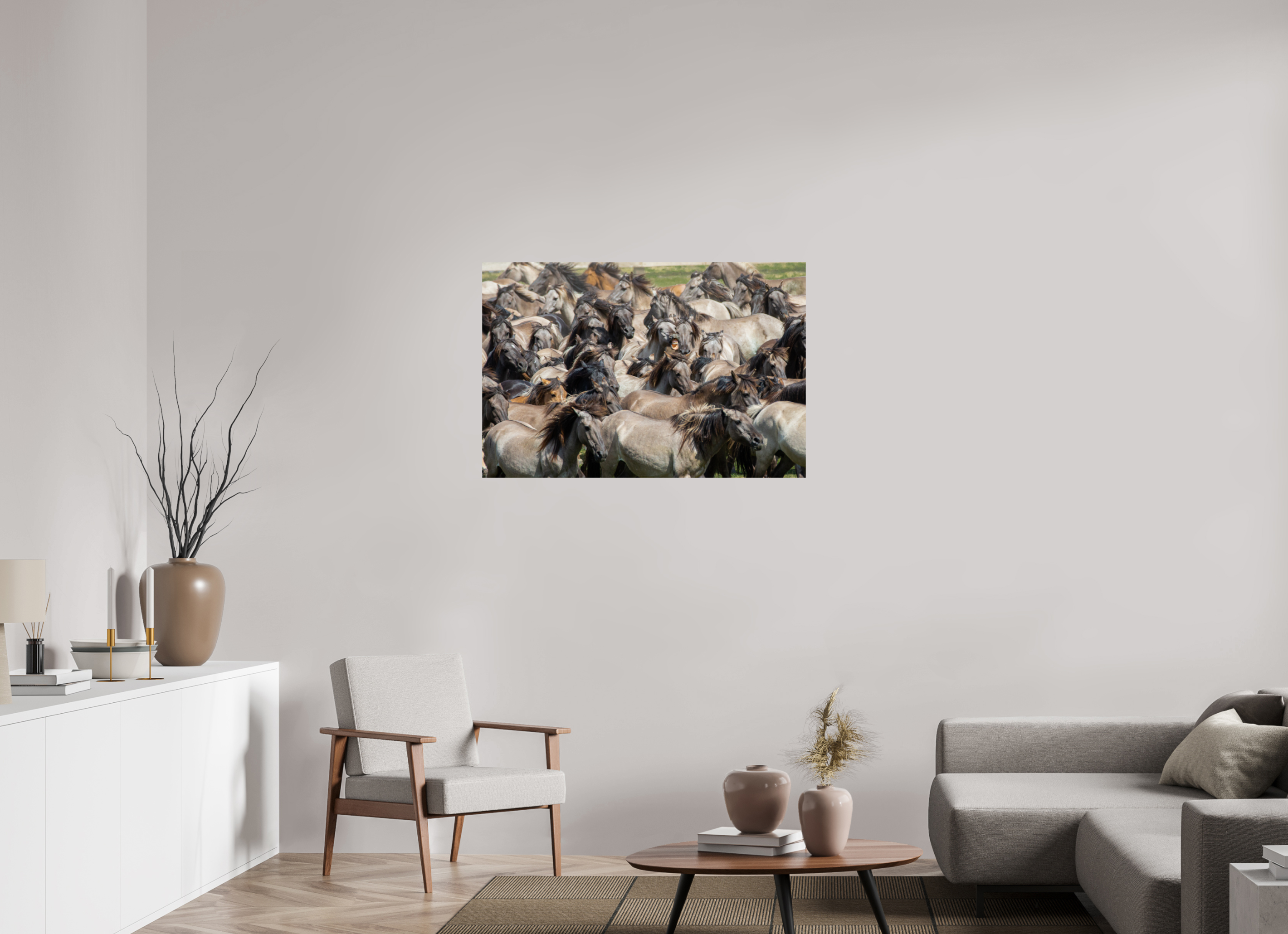 105 x 70 cm, Photo Print On Fuji Crystal DP II Wieherndes Wildpferd