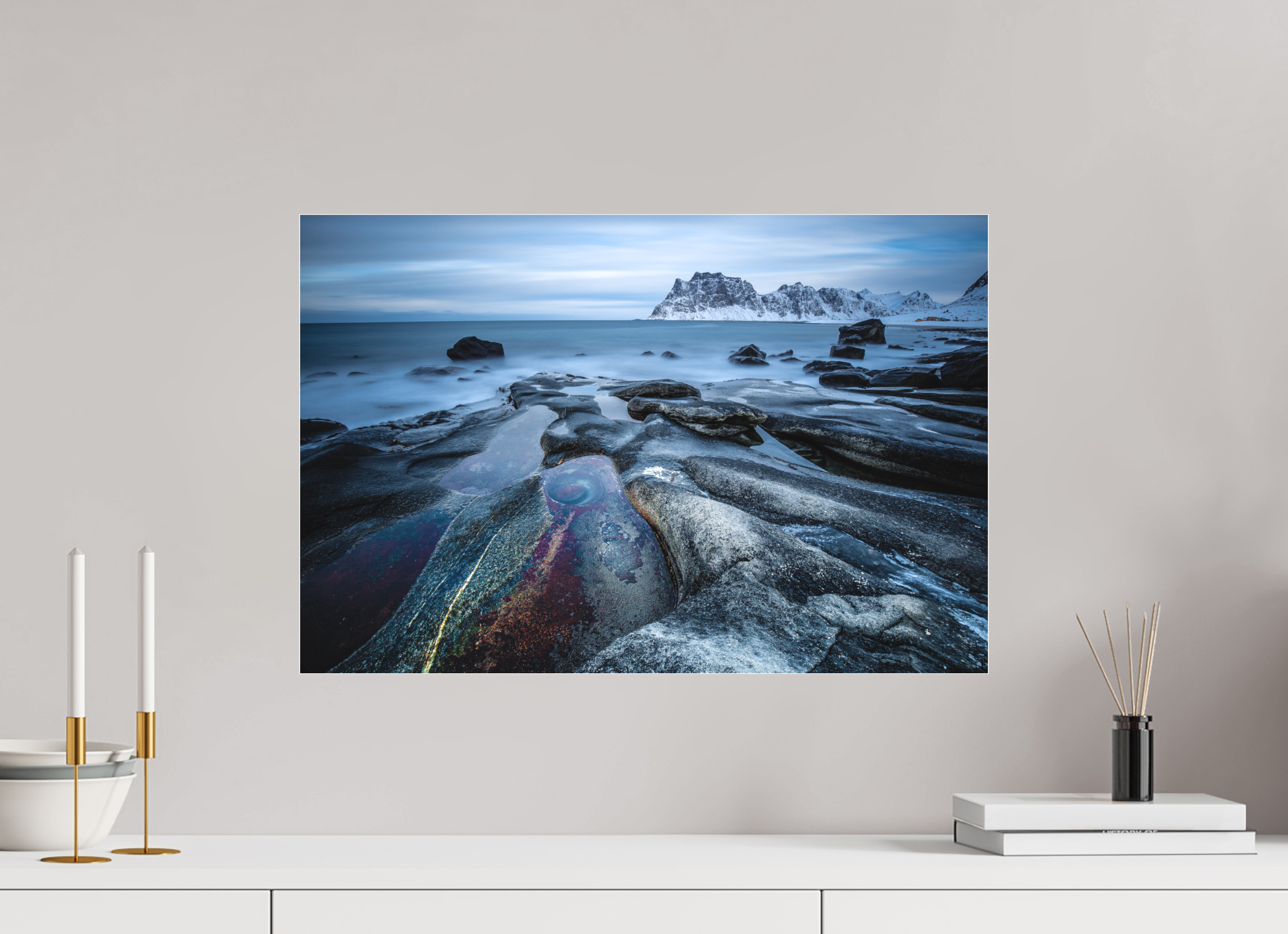 60 x 40 cm, Foto-Abzug hinter Acrylglas 3 mm matt Das Auge von Uttakleiv