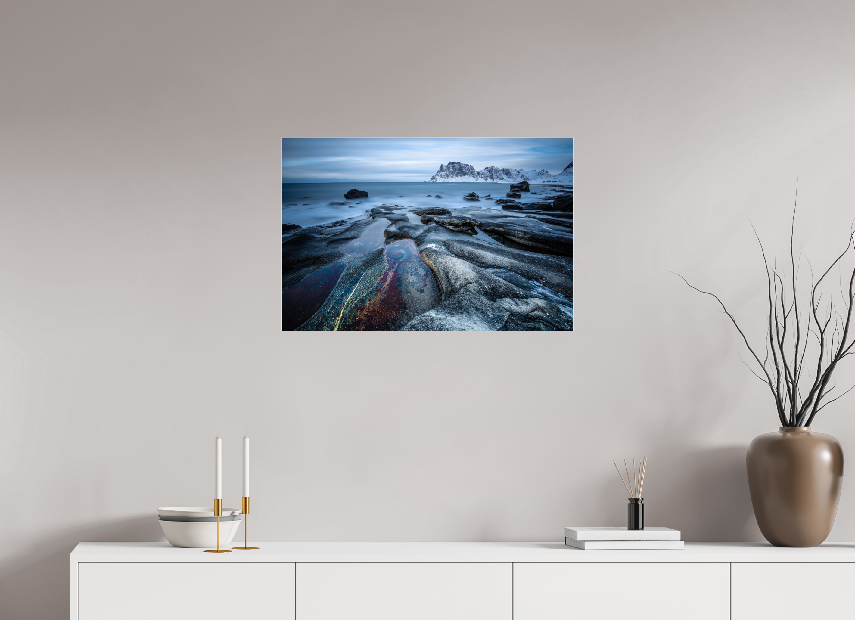 75 x 50 cm, Foto-Abzug Acrylglas 4 mm glänzend Das Auge von Uttakleiv