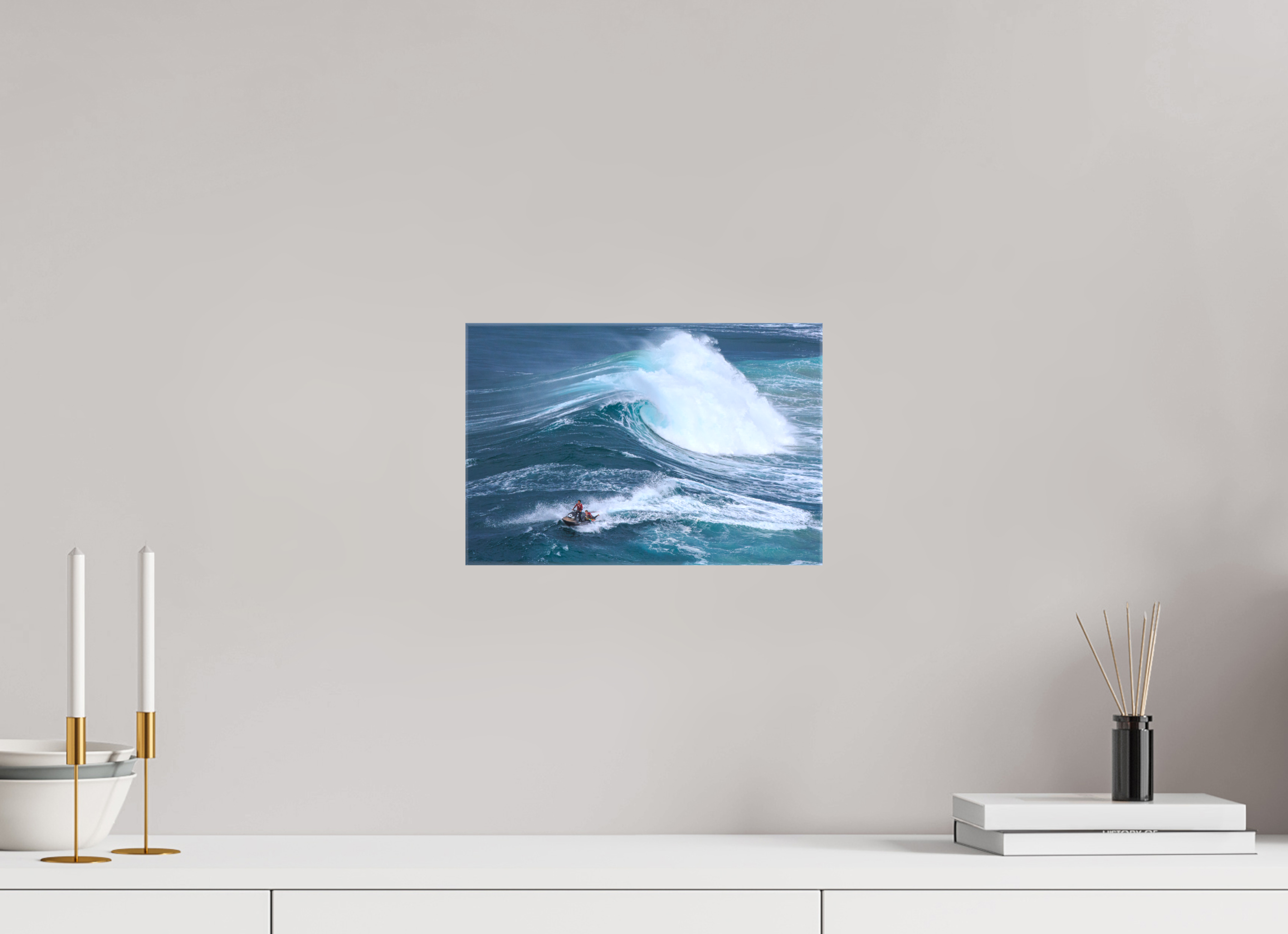 30 x 20 cm, Foto Leinwand glänzend Fotoabzug & Leinwand Nazaré: Rettung aus den Big Waves