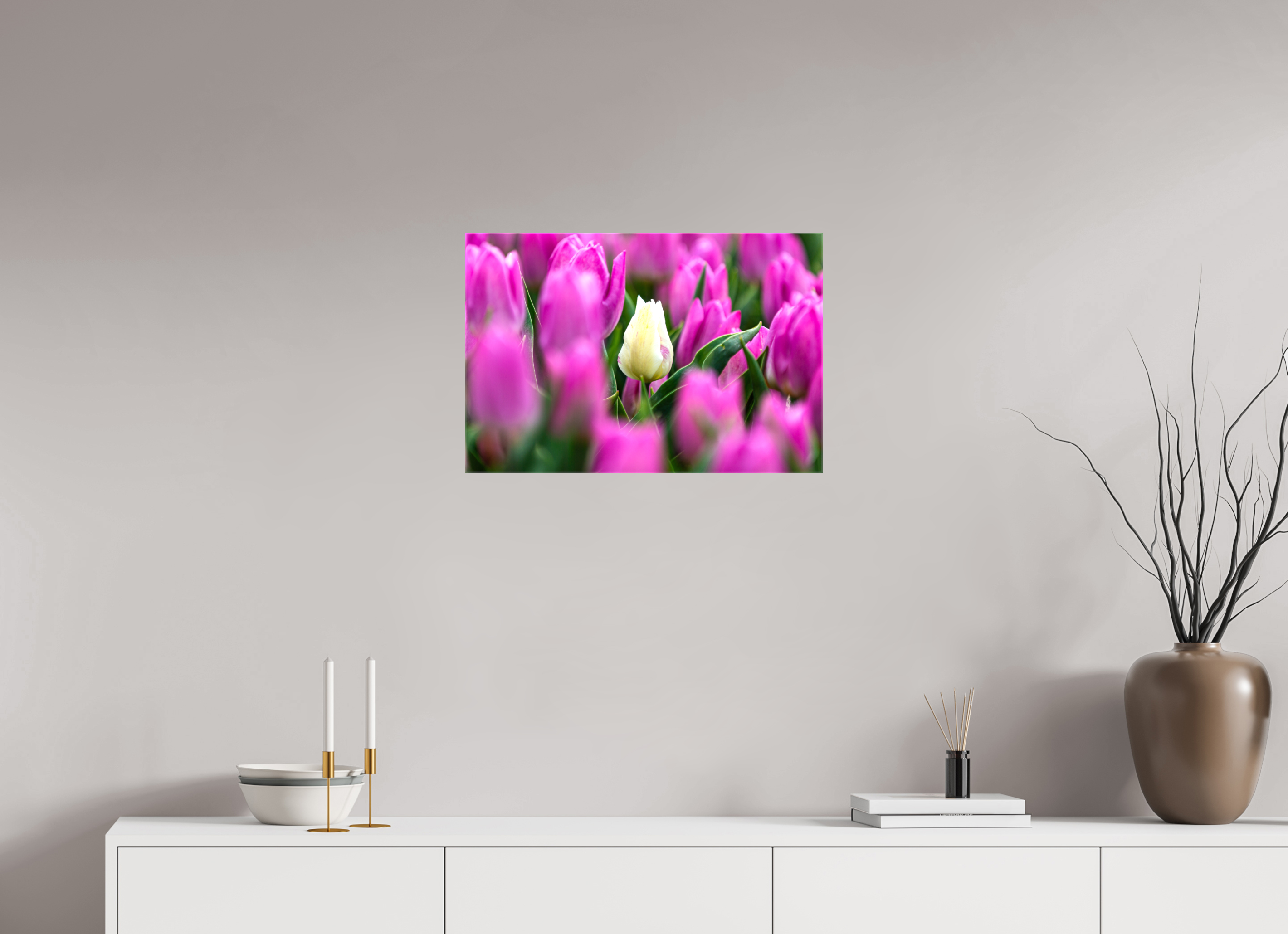 60 x 40 cm, Foto Leinwand glänzend Der helle Moment in Violett