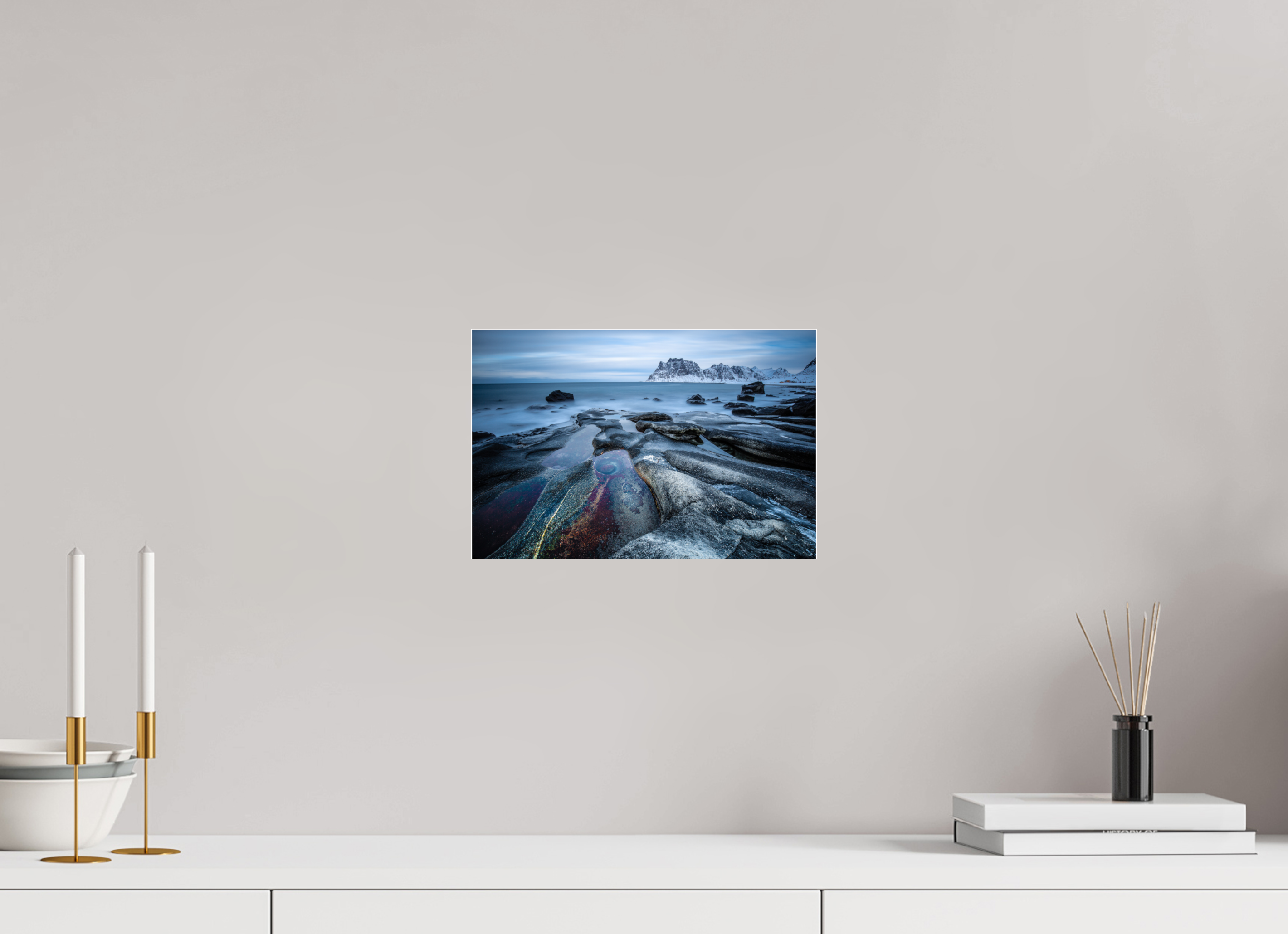 30 x 20 cm, Foto-Abzug Acrylglas 4 mm glänzend Das Auge von Uttakleiv